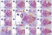 Полный набор банкнот 0 евро 2018 Чемпионат мира по футболу. Одинаковые номера.